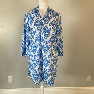 [mudpie] Blue/White Pattern Dress - Size Small